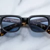 Sunglasses Model Dreamer in Color Noir with Cerulean lenses from Jacques Marie Mage