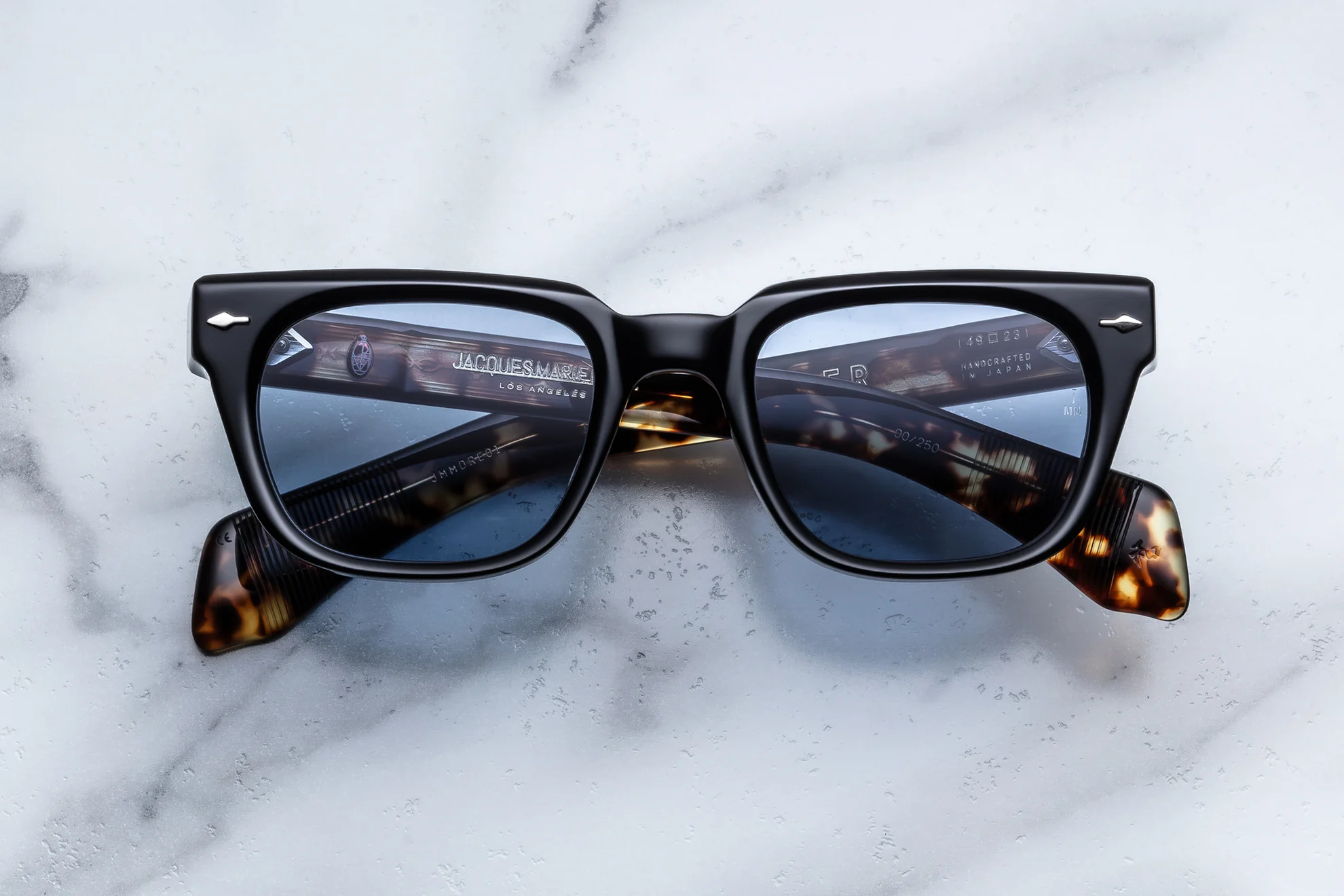 Sunglasses Model Dreamer in Color Noir with Cerulean lenses from Jacques Marie Mage
