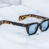 Sunglasses Model Dreamer in Color Noir with Cerulean lenses from Jacques Marie Mage