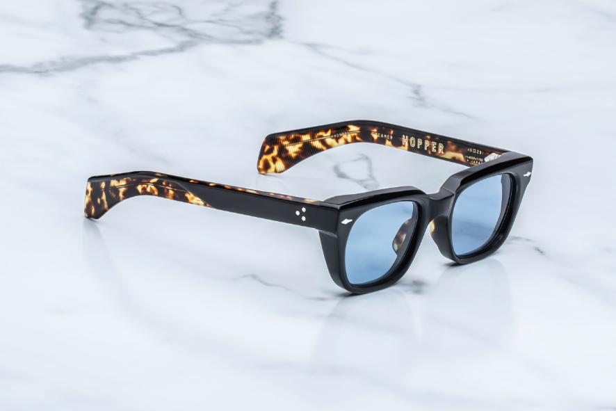 Sunglasses Model Dreamer in Color Noir with Cerulean lenses from Jacques Marie Mage