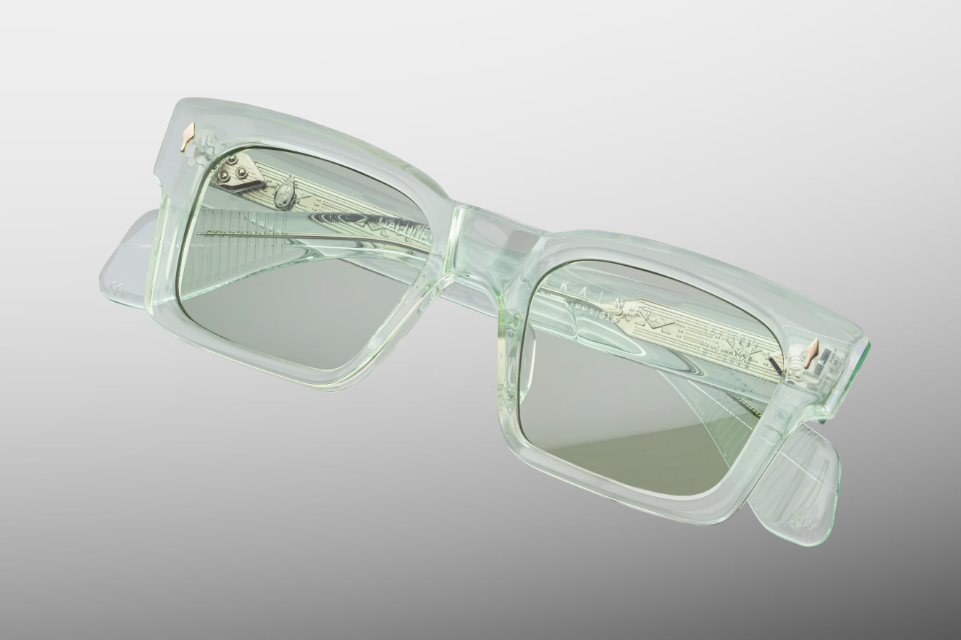 Sunglasses Model Kaine in Color Aurora with Light Bottle Green lenses from Jacques Marie Mage