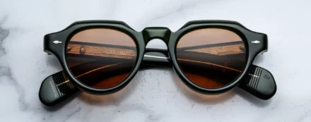Sunglasses Model Kellerman in Color Bornéo with Orange lenses from Jacques Marie Mage sunglasses collection