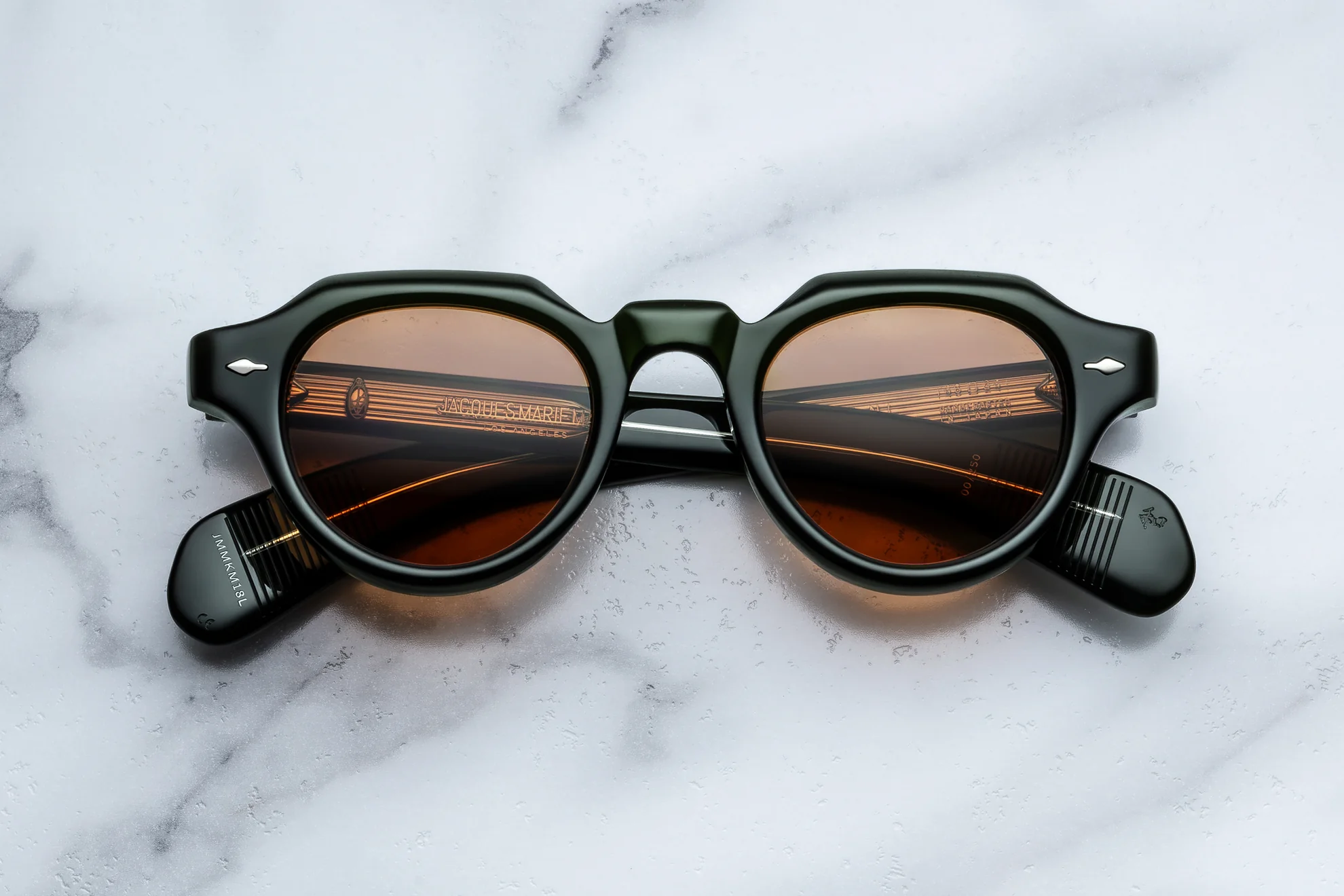 Sunglasses Model Kellerman in Color Bornéo with Orange lenses from Jacques Marie Mage sunglasses collection