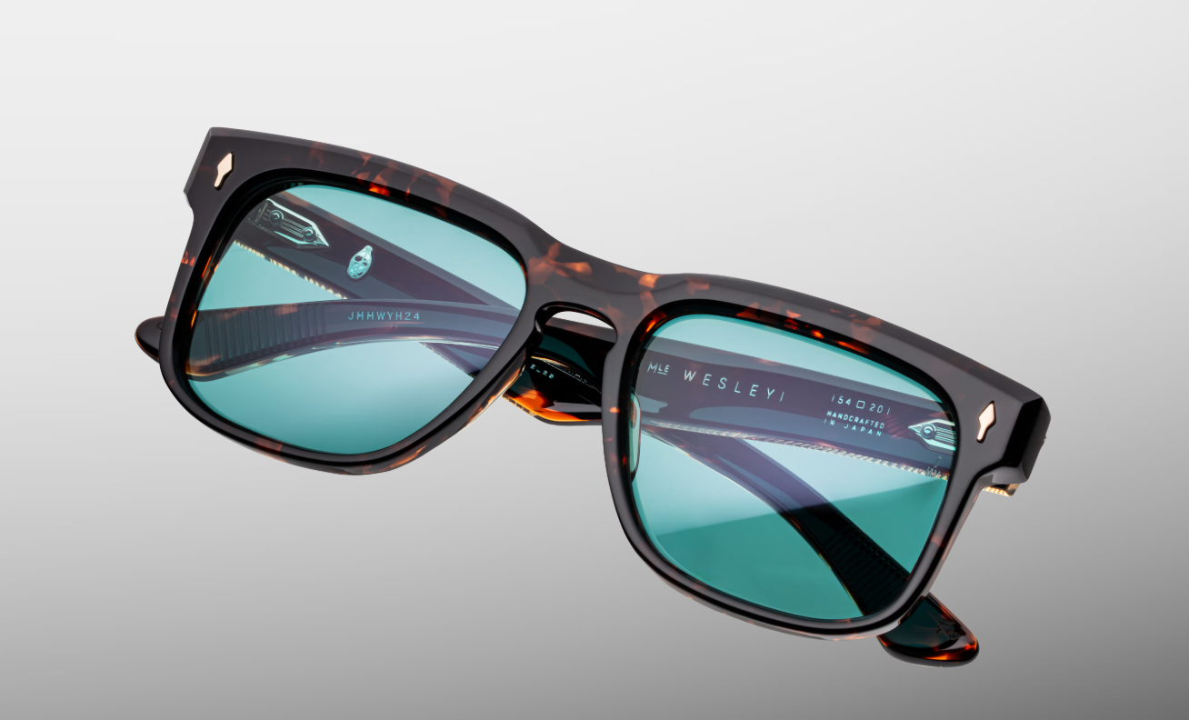Sunglasses Model Wesley in Color Aegen with Jet Cyan from Jacques Marie Mage