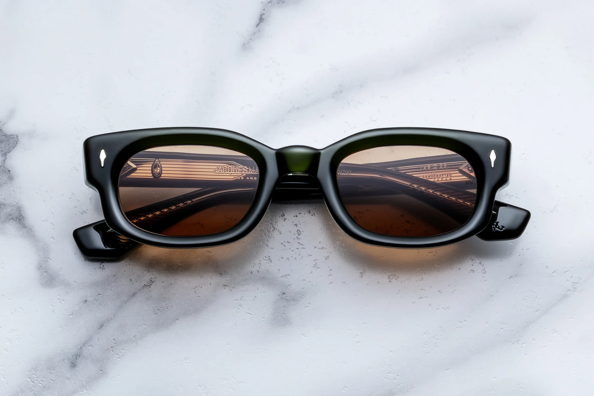 Sunglasses Model Whiskeyclone in color Borneo with Orange lenses from Jacques Marie Mage Sunglasses collection