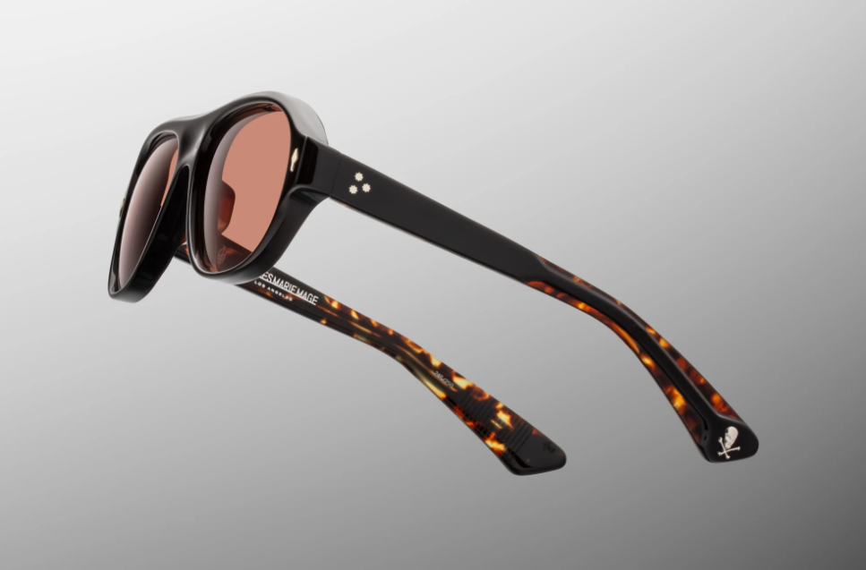 Sunglasses Model The Player in Color Noir with Dark Tuscan lenses from Jacques Marie Mage Bunker77 collection