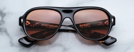 Sunglasses Model The Player in Color Noir with Dark Tuscan lenses from Jacques Marie Mage Bunker77 collection