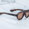 Sunglasses Model The Player in Color Noir with Dark Tuscan lenses from Jacques Marie Mage Bunker77 collection